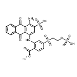 CAS 登录号：85631-81-8， 钠2-[(4-氨基-9,10-二氧代-3-磺基-9,10-二氢-1-蒽基)氨基]-4-{[2-(磺基氧基)乙基]磺酰基}苯甲酸酯