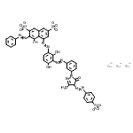 CAS#: 85631-86-3, Trisodium 5-({2,4-dihydroxy-3-[(3-{3-methyl-5-oxo-4-[(4-sulfonatophenyl)diazenyl]-4,5-dihydro-1H-pyrazol-1-yl}phenyl)diazenyl]phenyl}diazenyl)-4-hydroxy-3-(phenyldiazenyl)-2,7-naphthalenedisulfonate