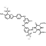 CAS#: 85665-95-8, 2-[4-[[4-[[3-[[5-(Aminocarbonyl)-1-Ethyl-1,6-Dihydro-2-Hydroxy-4-Methyl-6-Oxo-3-Pyridinyl]Azo]-4-Sulfophenyl] Amino]-6-Chloro-1,3,5-Triazin-2-Yl]Amino] Phenyl]-6-Methyl-7-Benzothiazolesulfonic Acid Disodium Salt