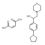 CAS#: 85690-02-4, 1-(4-Cyclopentylphenyl)-2-(4-morpholinyl)ethanol (2Z)-2-butenedioate (1:1)