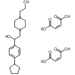 CAS#: 85690-03-5, 1-(4-Cyclopentylphenyl)-2-[4-(2-hydroxyethyl)-1-piperazinyl]ethanol (2Z)-2-butenedioate (1:2)