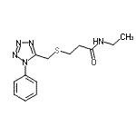 CAS 登录号：85697-07-0， N-乙基-3-{[(1-苯基-1H-四唑-5-基)甲基]硫基}丙酰胺