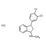 CAS 登录号：85721-00-2， 3-(3,4-二氯苯基)-N-甲基-1-茚满胺盐酸盐(1:1)