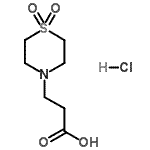 CAS 登录号:857473-42-8, 3-(1,1-二氧代-4-硫代吗啉基)丙酸盐酸盐(1:1)