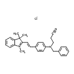CAS 登录号：85750-21-6， 2-[(E)-2-{4-[苄基(2-氰基乙基)氨基]苯基}乙烯基]-1,3,3-三甲基-3H-吲哚鎓氯化物