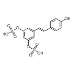 CAS#: 858187-21-0, 5-[(E)-2-(4-Hydroxyphenyl)vinyl]-1,3-phenylene bis(hydrogen sulfate)