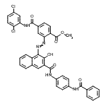 CAS#: 85851-57-6, Methyl 2-[(3-{[4-(benzoylamino)phenyl]carbamoyl}-2-hydroxy-1-naphthyl)diazenyl]-4-[(2,5-dichlorophenyl)carbamoyl]benzoate