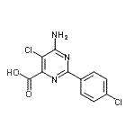 CAS 登录号：858955-38-1， 6-氨基-5-氯-2-(4-氯苯基)-4-嘧啶羧酸