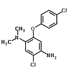 CAS#: 85896-11-3, 5-Chloro-2-(4-chlorophenoxy)-N,N-dimethyl-1,4-benzenediamine