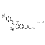 CAS 登录号：85958-97-0， 二钠7-[(3-氯丙酰基)氨基]-4-羟基-3-[(4-磺酸苯基)偶氮]-2-萘磺酸酯