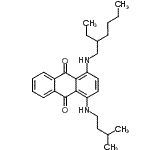 CAS 登录号：85959-19-9， 1-[(2-乙基己基)氨基]-4-[(3-甲基丁基)氨基]-9,10-蒽醌