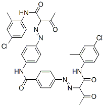 CAS 登录号：85959-38-2， 4-[1-[(4-氯-2-甲基-苯基)氨基甲酰]-2-氧代-丙基]偶氮-N-[4-[1-[(4-氯-2-甲基-苯基)氨基甲酰]-2-氧代-丙基]偶氮苯基]苯甲酰胺