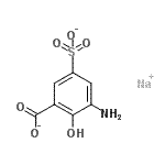 CAS 登录号：85959-65-5， 3-氨基-2-羟基-5-磺酸-苯甲酸酯钠盐(1:1)