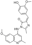 CAS#: 85986-82-9, 3,5-Dihydro-5-[(4-Hydroxy-3-Methoxyphenyl)Methylene]-3-[(6-Methoxy-2-Methyl-4-Quinolinyl)Amino]-2-Methyl-4H-Imidazol-4-One