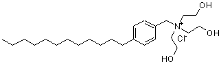 CAS 登录号：86014-86-0， N-(4-十二烷基苄基)-2-羟基-N,N-二(2-羟基乙基)乙烷氯化铵