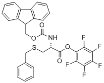 CAS 登录号：86060-95-9， N-[(9H-芴-9-基甲氧基)羰基]-S-(苯基甲基)-L-半胱氨酸五氟苯基酯