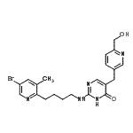 CAS#: 86181-45-5, 2-{[4-(5-Bromo-3-methyl-2-pyridinyl)butyl]amino}-5-{[6-(hydroxymethyl)-3-pyridinyl]methyl}-4(3H)-pyrimidinone