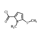 CAS#: 86187-04-4, 1-Methyl-5-(methylsulfanyl)-1H-pyrrole-2-carbonyl chloride