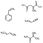 CAS#: 86220-54-4, Methylene-Butanedioic Acid, Polymer With 1,3-Butadiene, Ethenylbenzene, 2-Methyl-2-Propenamide And 2-Propenenitrile