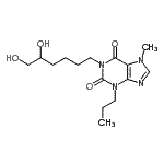 CAS#: 86257-05-8, 1-(5,6-Dihydroxyhexyl)-7-methyl-3-propyl-3,7-dihydro-1H-purine-2,6-dione