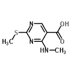 CAS 登录号：863028-98-2， 4-(甲基氨基)-2-(甲硫基)-5-嘧啶羧酸