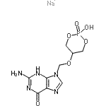 CAS#: 86357-22-4, 2-amino-3,9-dihydro-9-[[(2-hydroxy-2-oxido-1,3,2-dioxaphosphorinan-5-yl)oxy]methyl]-6H-Purin-6-one sodium salt (1:1)