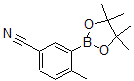 CAS 登录号：863868-32-0， 2-甲基-5-氰基苯硼酸频哪醇酯
