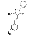 CAS 登录号：86427-68-1， 4-[(E)-(3-甲氧基苯基)偶氮]-5-甲基-2-苯基-2,4-二氢-3H-吡唑-3-酮