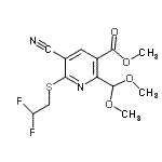 CAS#: 864685-31-4, Methyl 5-cyano-6-[(2,2-difluoroethyl)sulfanyl]-2-(dimethoxymethyl)nicotinate