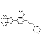 CAS#: 864754-10-9, 4-{2-[2-Methoxy-4-(4,4,5,5-tetramethyl-1,3,2-dioxaborolan-2-yl)phenoxy]ethyl}morpholine
