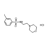CAS#: 864759-45-5, 3-Iodo-N-[2-(4-morpholinyl)ethyl]benzenesulfonamide hydrochloride (1:1)