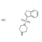 CAS#: 864759-61-5, 1-(1-Benzothiophen-3-ylsulfonyl)piperazine hydrochloride (1:1)