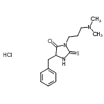 CAS 登录号：86503-29-9， 5-苄基-3-[3-(二甲基氨基)丙基]-2-硫代-4-咪唑烷酮盐酸盐(1:1)
