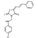CAS#: 86650-12-6, (5E)-3-{[(4-Chlorophenyl)amino]methyl}-5-[(2E)-3-phenyl-2-propen-1-ylidene]-2-thioxo-1,3-thiazolidin-4-one