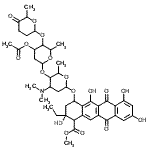 CAS#: 86670-20-4, Methyl 4-({4-O-[3-O-acetyl-2,6-dideoxy-4-O-(6-methyl-5-oxotetrahydro-2H-pyran-2-yl)hexopyranosyl]-2,3,6-trideoxy-3-(dimethylamino)hexopyranosyl}oxy)-2-ethyl-2,5,7,9-tetrahydroxy-6,11-dioxo-1,2,3,4,6,1 1-hexahydro-1-tetracenecarboxylate