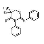 CAS#: 86727-00-6, (2Z)-5-Bromo-5-methyl-3-phenyl-2-(phenylimino)-1,3-thiazinan-4-one