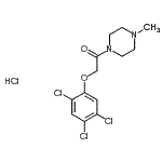CAS#: 86746-03-4, 1-(4-Methyl-1-piperazinyl)-2-(2,4,5-trichlorophenoxy)ethanone hydrochloride (1:1)