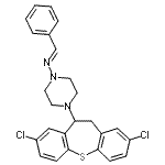 CAS 登录号：86758-91-0， (E)-N-[4-(2,8-二氯-10,11-二氢二苯并[b,f]硫杂卓-10-基)-1-哌嗪基]-1-苯基甲亚胺