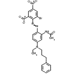 CAS#: 86806-69-1, N-{2-[(2-Bromo-4,6-dinitrophenyl)diazenyl]-5-[ethyl(3-phenylpropyl)amino]phenyl}acetamide