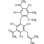 CAS 登录号：86828-07-1， 1-[3-(3-乙酰基-2,4-二羟基-6-甲氧基-5-甲基苄基)-2,4,6-三羟基-5-(3-甲基-2-丁烯-1-基)苯基]乙酮