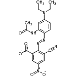 CAS 登录号：86836-00-2， N-{2-[(E)-(2-氰基-4,6-二硝基苯基)偶氮]-5-(二乙基氨基)苯基}乙酰胺