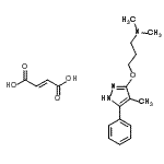 CAS 登录号：86871-71-8， N,N-二甲基-3-[(4-甲基-5-苯基-1H-吡唑-3-基)氧基]-1-丙胺(2E)-2-丁烯二酸酯(1:1)