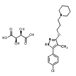 CAS 登录号：86871-79-6， (2R,3R)-2,3-二羟基琥珀酸-1-(3-{[5-(4-氯苯基)-4-甲基-1H-吡唑-3-基]氧基}丙基)哌啶(1:1)