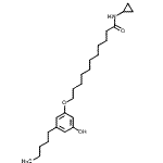 CAS#: 869376-63-6, N-Cyclopropyl-11-(3-hydroxy-5-pentylphenoxy)undecanamide
