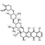 CAS 登录号：86944-87-8， (1R,2R,4S)-2-乙基-2,4,7,10,12-五羟基-6,11-二氧代-1,2,3,4,6,11-六氢-1-并四苯基2,3,6-三脱氧-4-O-{2,6-二脱氧-4-O-[(2R,6S)-6-甲基-5-氧代四氢-2H-吡喃-2-基]-alpha-L-来苏-己o吡喃并s基}-3-(二甲基氨基)-alpha-L-来苏-吡喃己糖苷