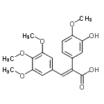 CAS 登录号：869497-71-2， (E)-2-(3-羟基-4-甲氧基-苯基)-3-(3,4,5-三甲氧基苯基)丙-2-烯酸