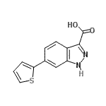 CAS#: 869783-22-2, 6-(2-Thienyl)-1H-indazole-3-carboxylic acid