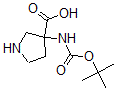 CAS 登录号：869786-49-2， 3-[[(1,1-二甲基乙氧基)羰基]氨基]-3-吡咯烷羧酸