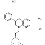 CAS#: 86979-93-3, N,N-Diethyl-2-(2-phenyl-2,3-dihydro-4H-pyrido[3,2-b][1,4]oxazin-4-yl)ethanamine trihydrochloride