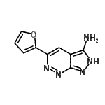 CAS 登录号：870119-81-6， 5-(2-呋喃基)-2H-吡唑并[3,4-c]哒嗪-3-胺